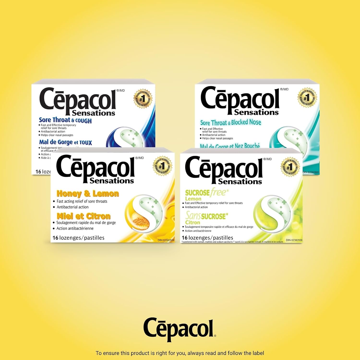 Cepacol® Sensations Sore Throat & Blocked Nose Lozenges (Canada) : Health & Household