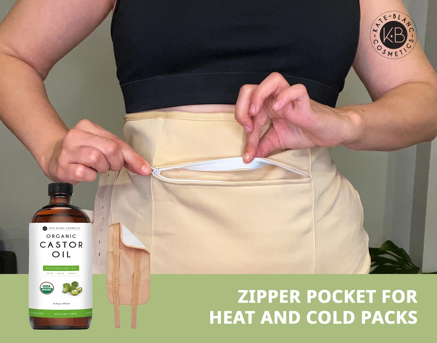 Kate Blanc Cosmetics Castor Oil For Face, Hair & Skin (16Oz, Organic, Cold Pressed, Hexane-Free) Moisturizer For Eyelashes, Eyebrows, And Scalp : Beauty & Personal Care