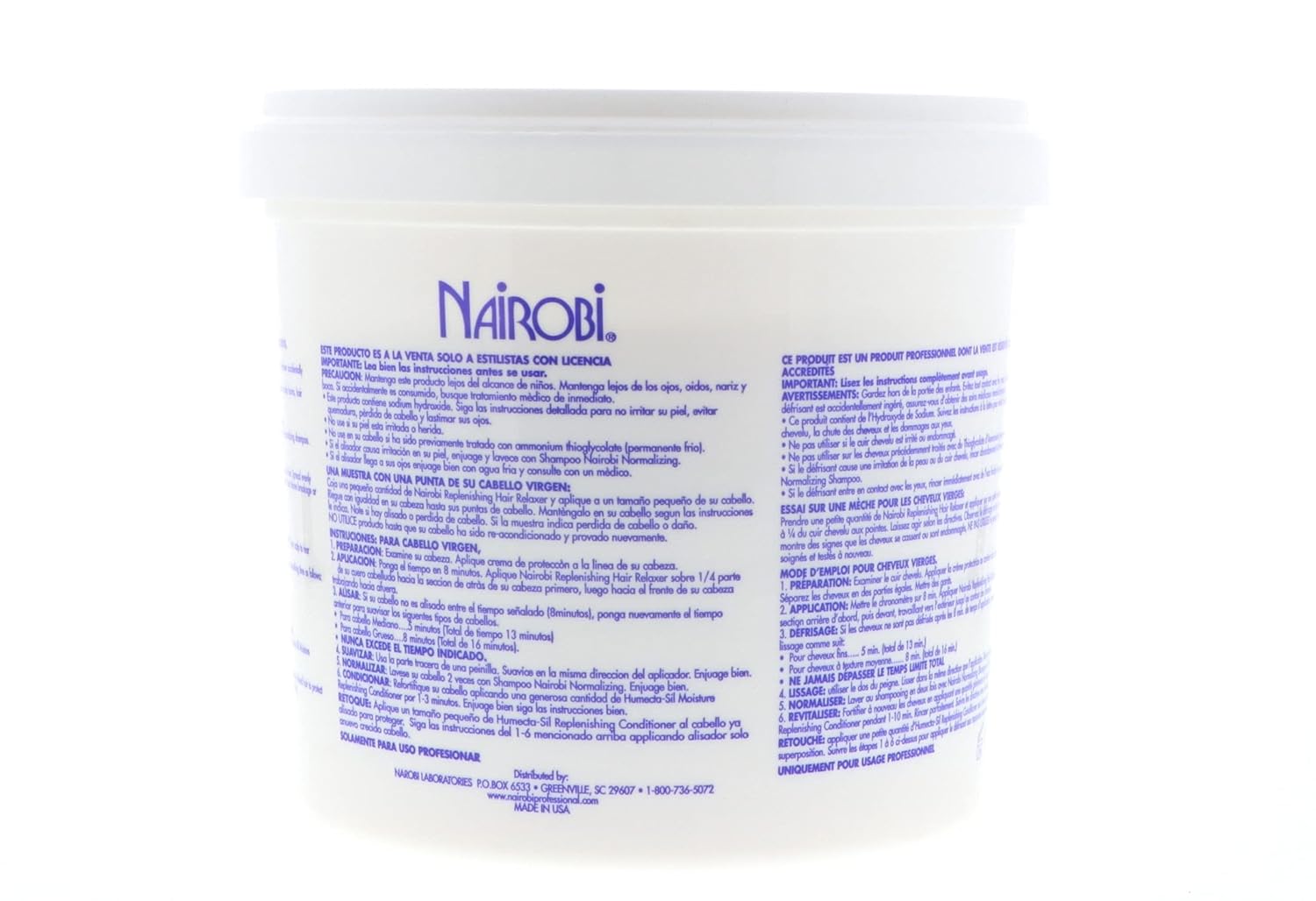 Nairobi Replenishing Hair Relaxer Regular Formula For Normal Hair Unisex, 64 Ounce : Hair Relaxer Conditioners : Beauty & Personal Care