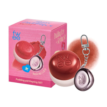 Lip&Cheek Blurry Pudding Pot + Pendant Keyring | Lyrics | Random Colored Keyring | Makeup Blush, Buildable Lightweight, Multi-Use Soft Matte Finish | 5G