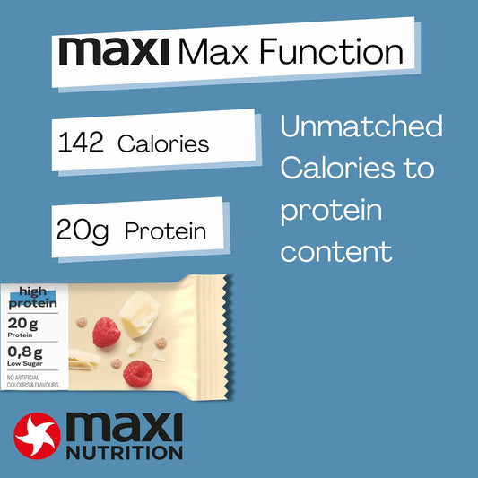 Classic Protein Bar White Chocolate Raspberry 40G, 20G Protein Per Bar, 142 Kcal, 3.8G Fat 16 X 40G Bars