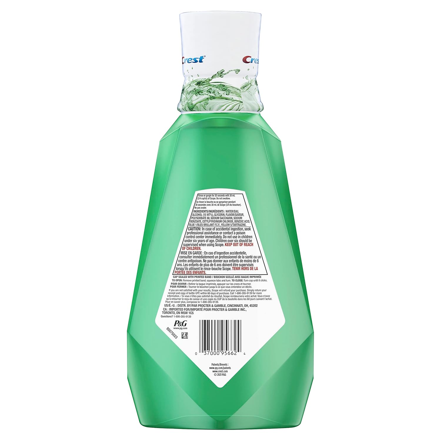 Crest Scope Formula Classic Mouthwash, Original, 33.8 Fl Oz : Health & Household