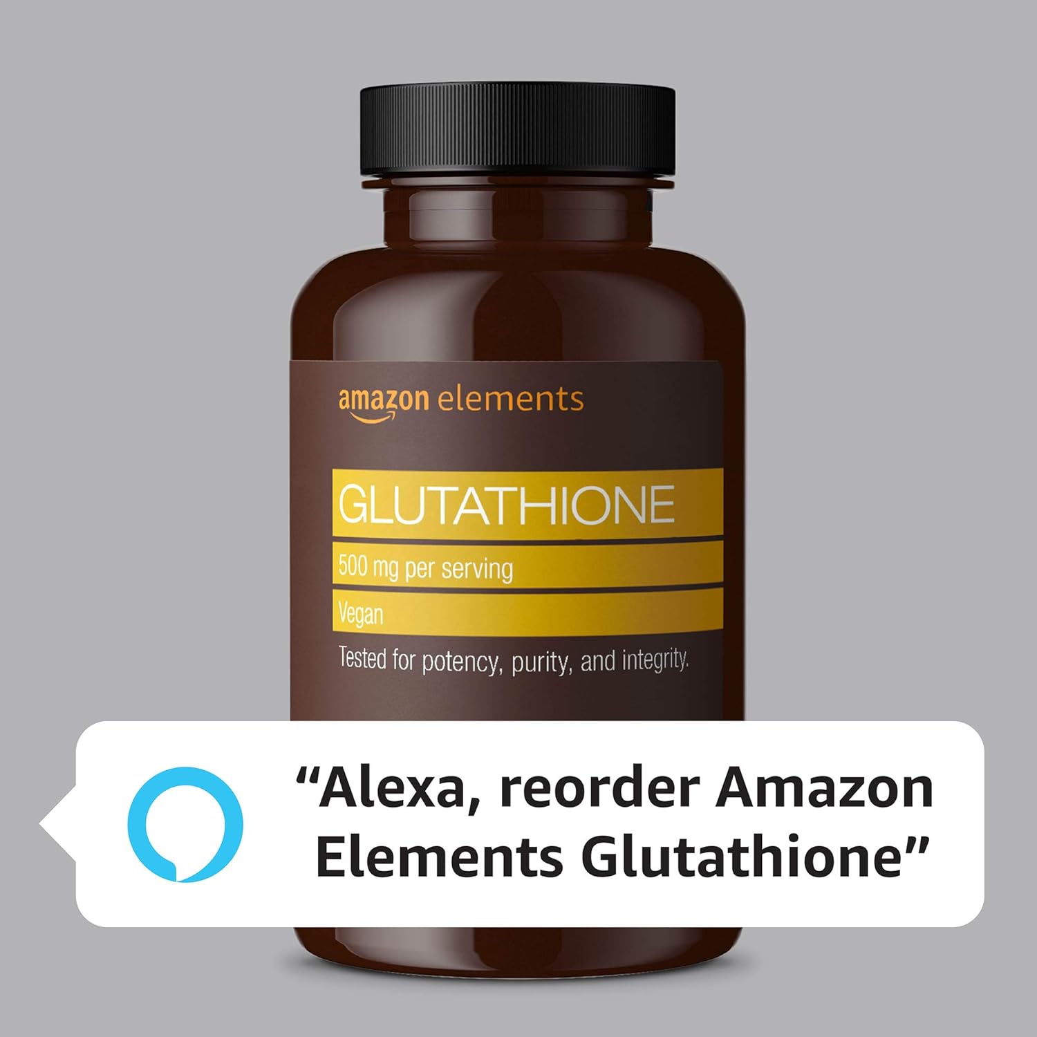 Amazon Elements Glutathione, 500mg, 60 Capsules, 2 month supply (Packaging may vary) : Health & Household