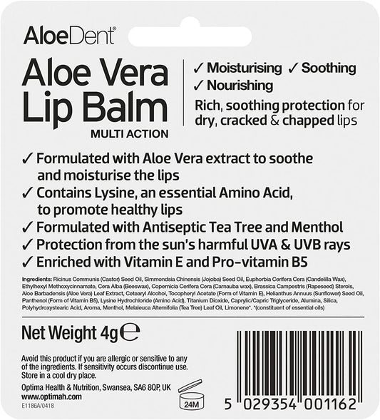 Aloe Dent Aloe Vera Lip Balm 4G (Pack Of 6)