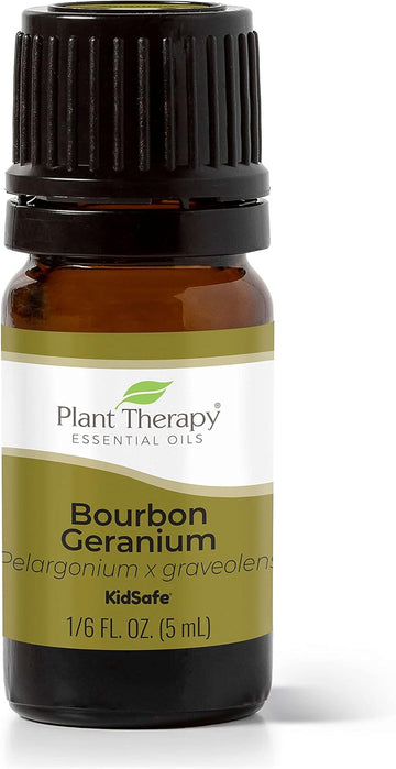 Plant Therapy Geranium Bourbon Essential Oil 100% Pure, Undiluted, Natural Aromatherapy, Therapeutic Grade 5 Ml (1/6 Oz)