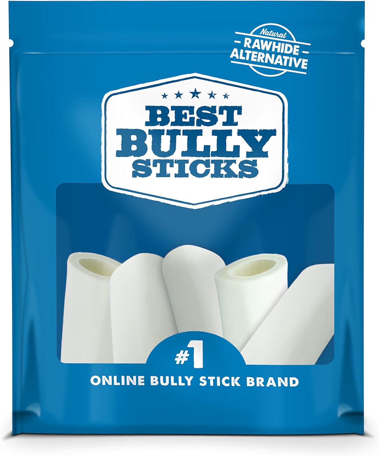 Best Bully Sticks 3-4" Hollow Dog Bones, 5 Pack Shin Bones For Dogs - Highly Digestible, Long Lasting & Refillable Dog Bones