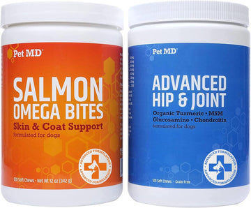 Pet Md Salmon Oil Omega 3 + Advanced Hip & Joint