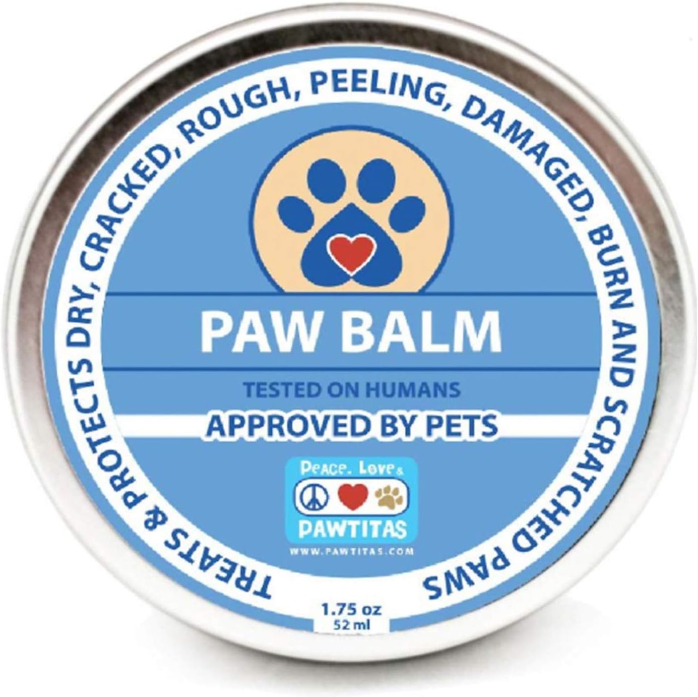 PAWTITAS Paw Balm for Dogs with Protective Wax for your Dog's Paw Pads | Paw Butter Protects Dry Cracked and Rough Paw Pads - 2 gr Paw Balm for Puppy?Bal19