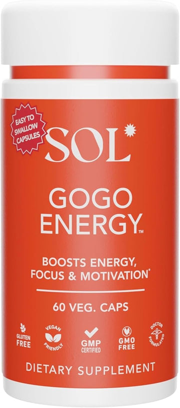 Gogo Energy Supplement: Natural Energy Boost, Cortisol Regulation, Focus Support, Herbal Alternative For Men & Women