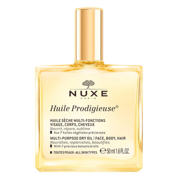 Nuxe Huile Prodigieuse Multi-Purpose Dry Oil - Radiant Glow And Lightweight Hydration For Face, Body & Hair. Nourishes, Repairs And Enhances