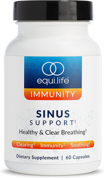 Equilife - Sinus Support, With Berberin & Licorice Root To Help Promote Nasal Congestion, Mucus Relief, And Sinus Relief, Rich With Antioxidants And Amino Acids, Gluten-Free (20 Servings)