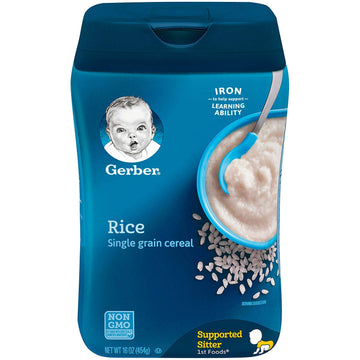 Gerber Baby Cereal 1St Foods, Rice, 16 Ounce (Pack Of 6)