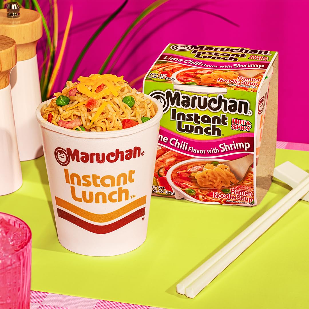 Maruchan Instant Lunch Lime Chili Flavor with Shrimp, 2.25 Oz, Pack of 12 : Grocery & Gourmet Food
