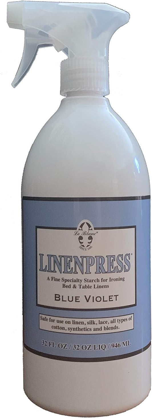 Le Blanc® Blue Violet Linenpress® – Luxury Starch Alternative For Pressing Fabrics- 32 Oz. (1 Pack) : Health & Household