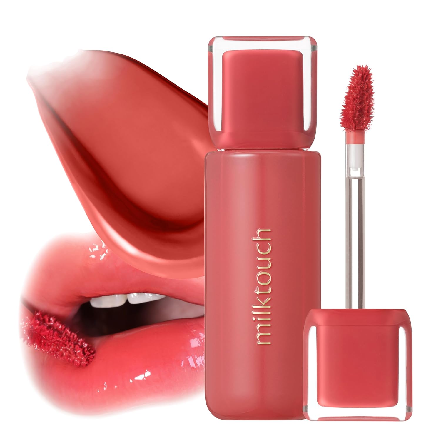 Milktouch Jelly Lip Glow Tint - Hydrating Lip Gloss With Long-Lasting Moisture, Lip Stain, Lightweight, Radiant Shine, Perfect For Daily Use, Valentines Gifts, Korean Lip Oil (05 Apple Pom)