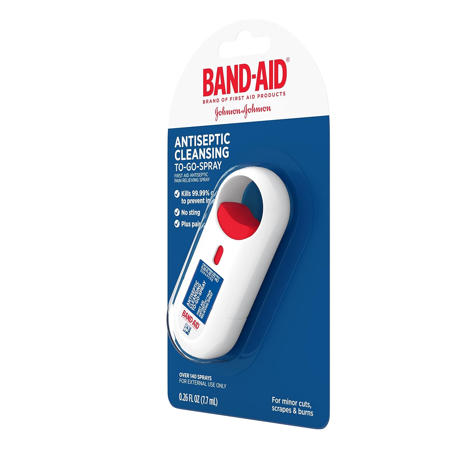 Band-Aid Brand Antiseptic Cleansing to-Go-Spray, First Aid Antiseptic Spray Relieves Pain & Kills Germs Anywhere, Benzalkonium Cl Antiseptic & Pramoxine HCl Topical Analgesic, 26 fl. oz : Health & Household