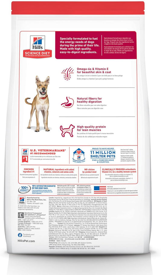 Hill'S Science Diet Adult 1-6, Adult 1-6 Premium Nutrition, Dry Dog Food, Chicken & Barley, 5 Lb Bag