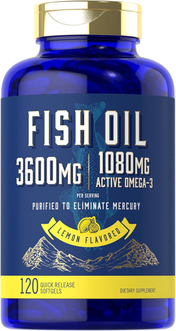 Carlyle Fish Oil 3600Mg | 1080Mg Omega 3 | 120 Count | Non-Gmo And Gluten Free Supplement