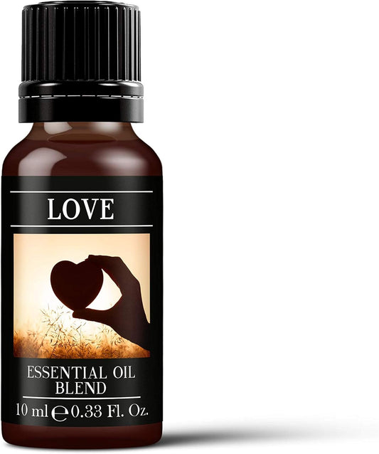 Mystix London | Love Essential Oil Blend 10Ml | Geranium | Grapefruit | Sandalwood | Tangerine | Ylang Ylang | Aromatherapy Oil | Floral Citrus Fragrance | For Diffusers & Massage | Vegan, Gmo Free