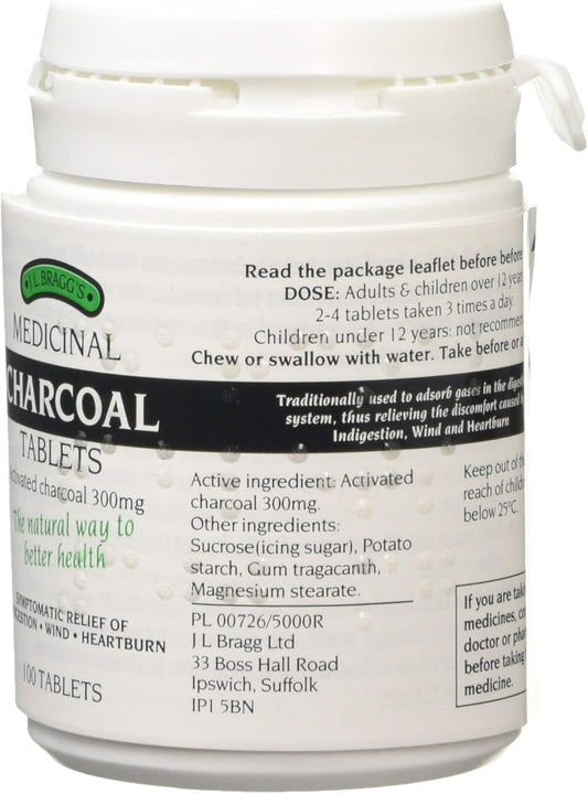 J.L Bragg'S Charcoal Tablets 100, Pack Of 2