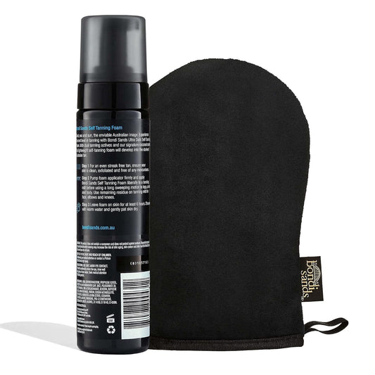 Bondi Sands Ultra Dark Self Tanning Foam + Application Mitt | Includes Lightweight Sunless Foam + Reusable Mitt for a Flawless Finish ($32 Value)