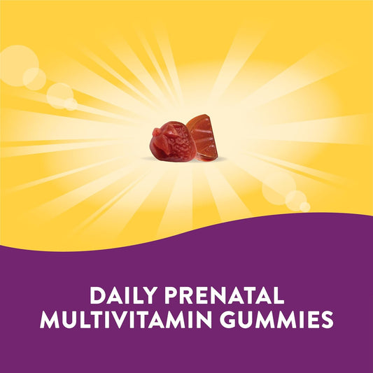 Nature'S Way Alive! Prenatal Gummies With Dha, Supports Baby'S Eye And Brain Development*, Orange And Raspberry Lemonade Flavored, 90 Gummies