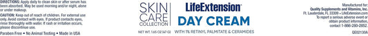 Life Extension Skin Care Collection Day Cream Bright, Young Looking Skin - Retinyl, Rice Bran Ceramides, Green Tea - Nutrients Support Collagen Production, Thickness & Firmness - Net Wt. 1.65 (47 g)