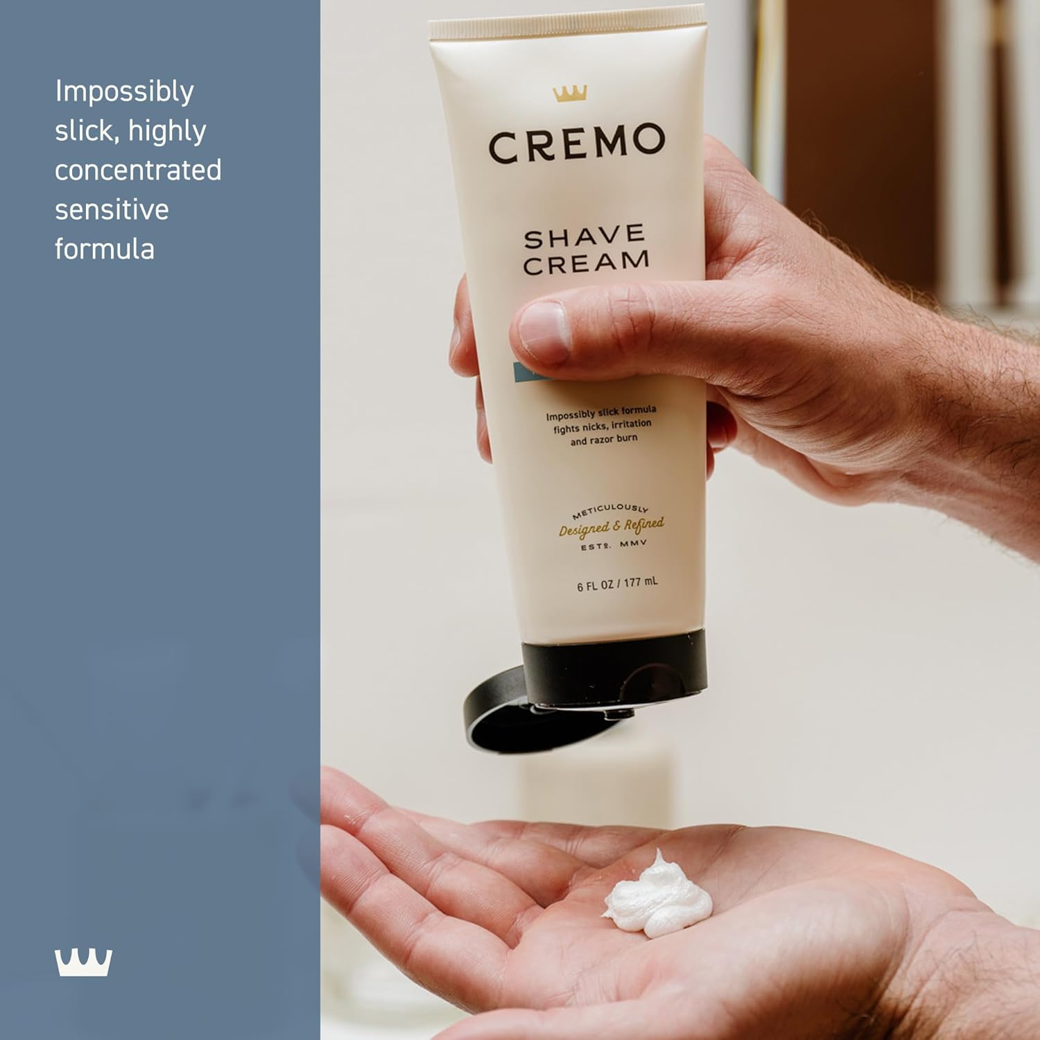Cremo Sensitive Shave Cream, Astonishingly Superior Ultra-Slick Shaving Cream For Men, Fights Nicks, Cuts And Razor Burn, 6 Fl Oz : Beauty & Personal Care