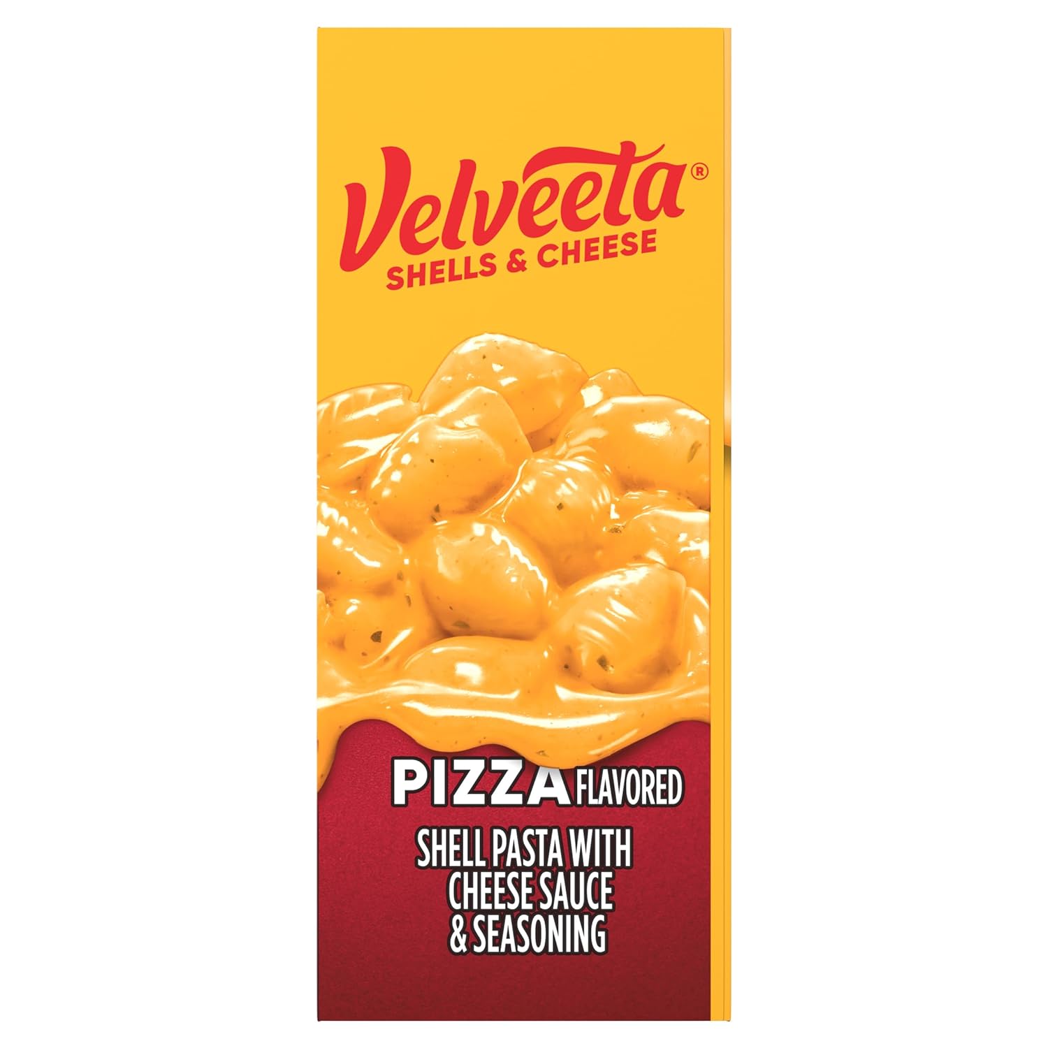 Velveeta Pizza Flavored Shells & Cheese with Shell Pasta, Cheese Sauce and Seasoning, 10.9 oz Box : Everything Else