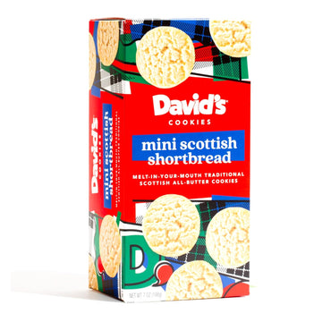 David’S Cookies Pure Butter Shortbread Cookies – Traditional Mini Scottish Butter Shortbread Cookie Box – Fresh & Yummy Shortbreads For Tea & Coffee Time – Original Recipe Made In Scotland - 1 Pack