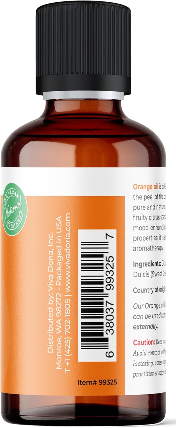 Viva Doria 100% Pure Sweet Orange Essential Oil, Undiluted, Food Grade, USA Orange Oil, 118 mL (4 Fl Oz) … : Health & Household