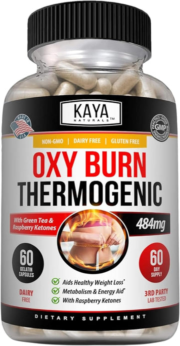 Kaya Naturals Supreme Fat Burner - Weight Loss Pills Women & Men - Appetite Suppressant Supplement - Powerful Thermogenic Diet Pills - Natural Energy Boost Oxy Burn 60 Count