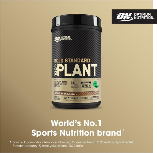 Optimum Nutrition Gold Standard 100% Plant Based Protein Powder For Men And Women, Vegan Protein Shake Powder, Post Workout, Or Anytime Throughout The Day, Vanilla Flavour, 21 Servings, 684G