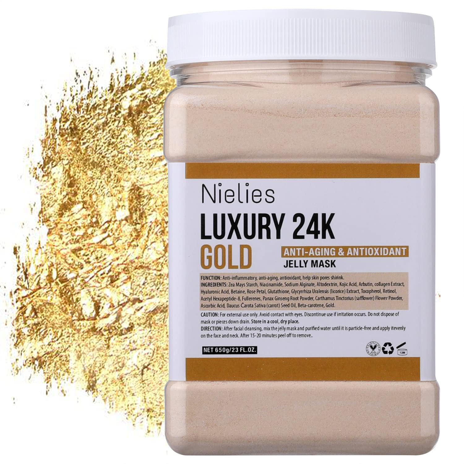 Jelly Mask For Facial Professional- Peel Off Hydro Face Mask Powder For Hydrating & Cleaning - 23 Fl Oz (24K)