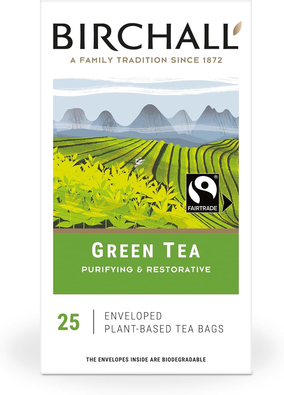 Birchall Tea | Green Tea | Pure Green Tea | 1 Pack of 25 Enveloped Plant-Based Tea Bags : Amazon.co.uk: Grocery