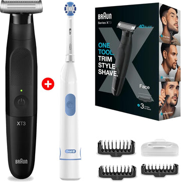 Braun Series Xt3 - Beard Trimmer, Shaver, Electric Razor For Men, Manscaping Kit, Durable Blade, Xt3000