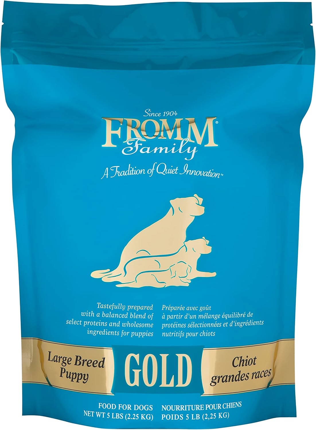 Fromm Large Breed Puppy Gold Premium Dry Dog Food - Dry Puppy Food For Large Breeds - Chicken Recipe - 5 Lb