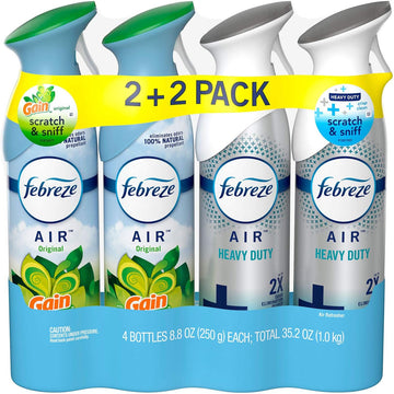 Febreze AIR Freshener 4 Pack 2 Original Gain and 2 Air Heavy Duty : Health & Household