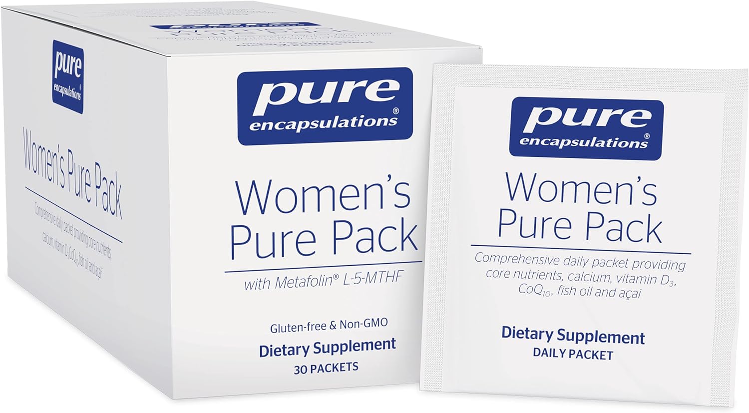 Pure Encapsulations Women'S Pure Pack - For Women Over 40 - Bone, Heart, Eye & Breast Health* - With Calcium, Dha, Epa & Coq10 - Once-Daily - 30 Packets