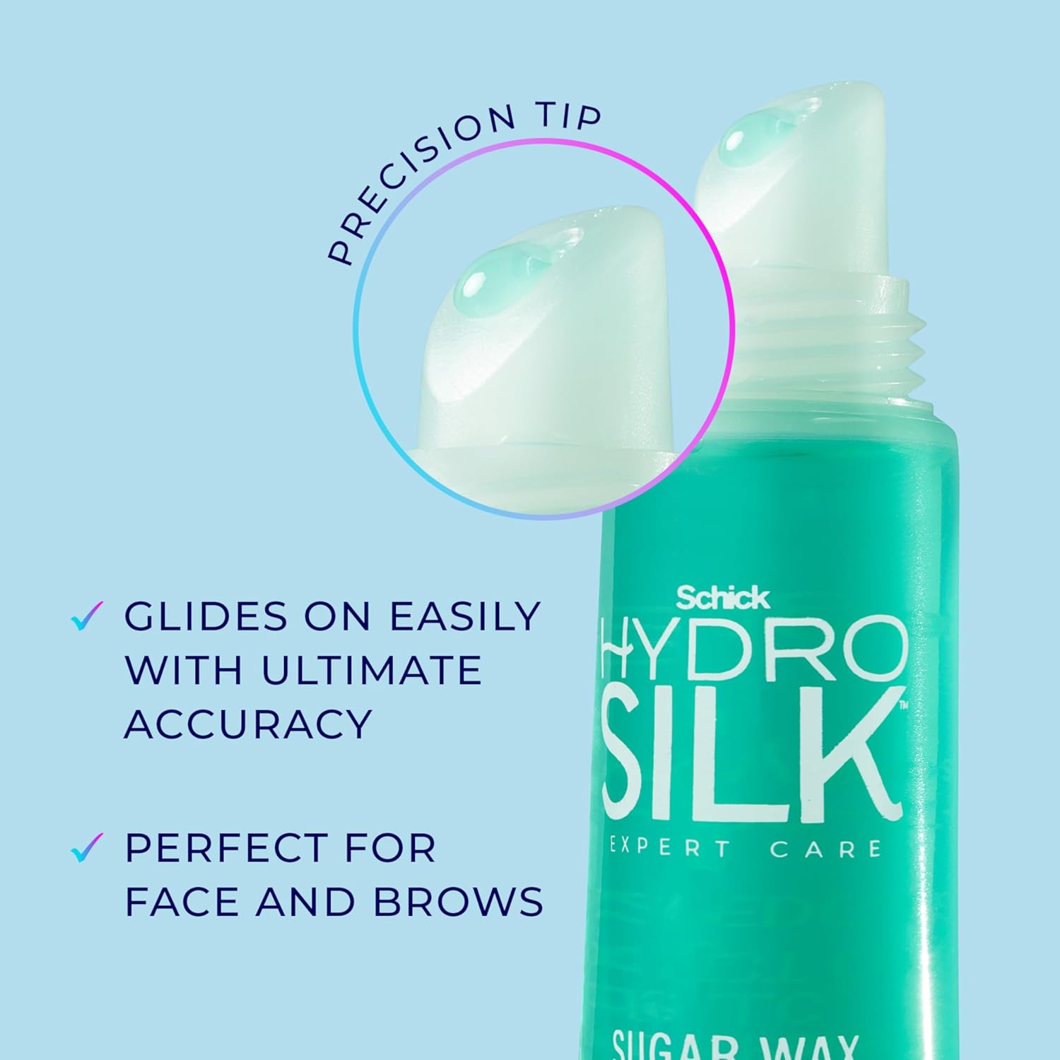 Schick Hydro Silk Sugar Wax Wand | Soft Eyebrow,Lip Wax Pen, Face Hair Removal Depilatory Wax : Beauty & Personal Care