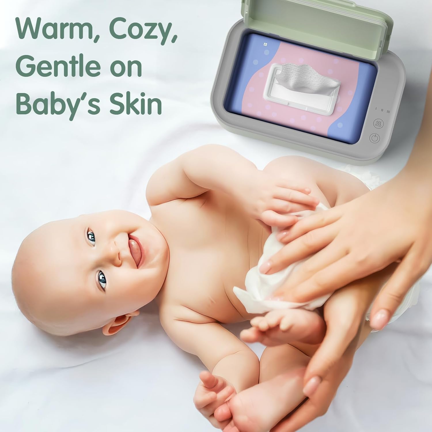 Baby Wipe Warmer And Babies Wet Wipes Dispenser,Diaper Wipe Warmers With 3-Step Temperature Control And Large Capacity,Baby Wipes Warmer
