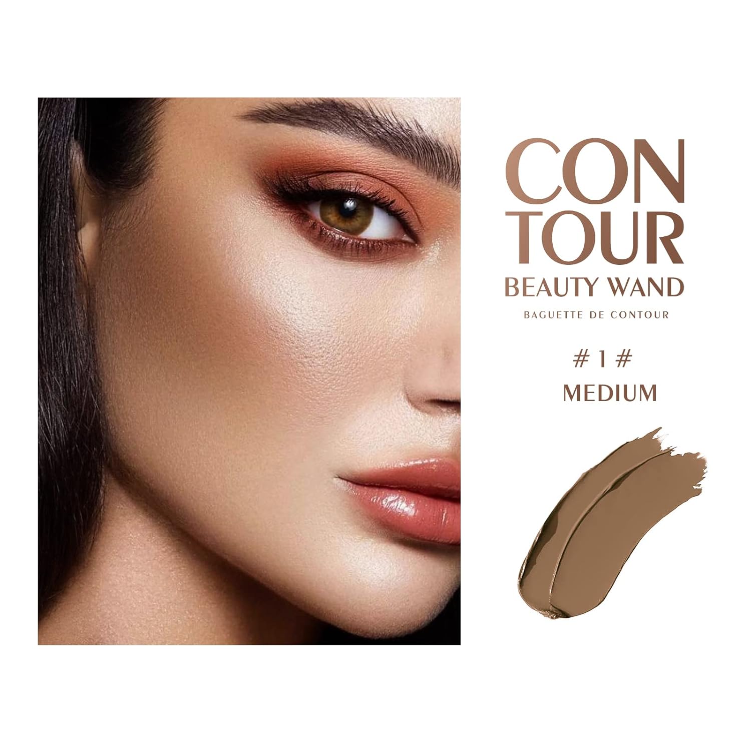 Kyda Contour Beauty Wand, Liquid Face Concealer Contouring With Cushion Applicator, High Coverage Natural Matte Finish, Lightweight Blendable Super Silky Cream Stick-Medium : Beauty & Personal Care