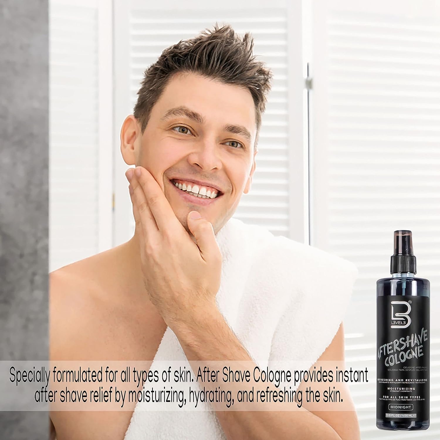 L3 Level 3 After Shave Spray Cologne - Softens Skin - Refreshes And Relieves Face And Skin - Moisturizing Formula Level Three After Shaving : Beauty & Personal Care