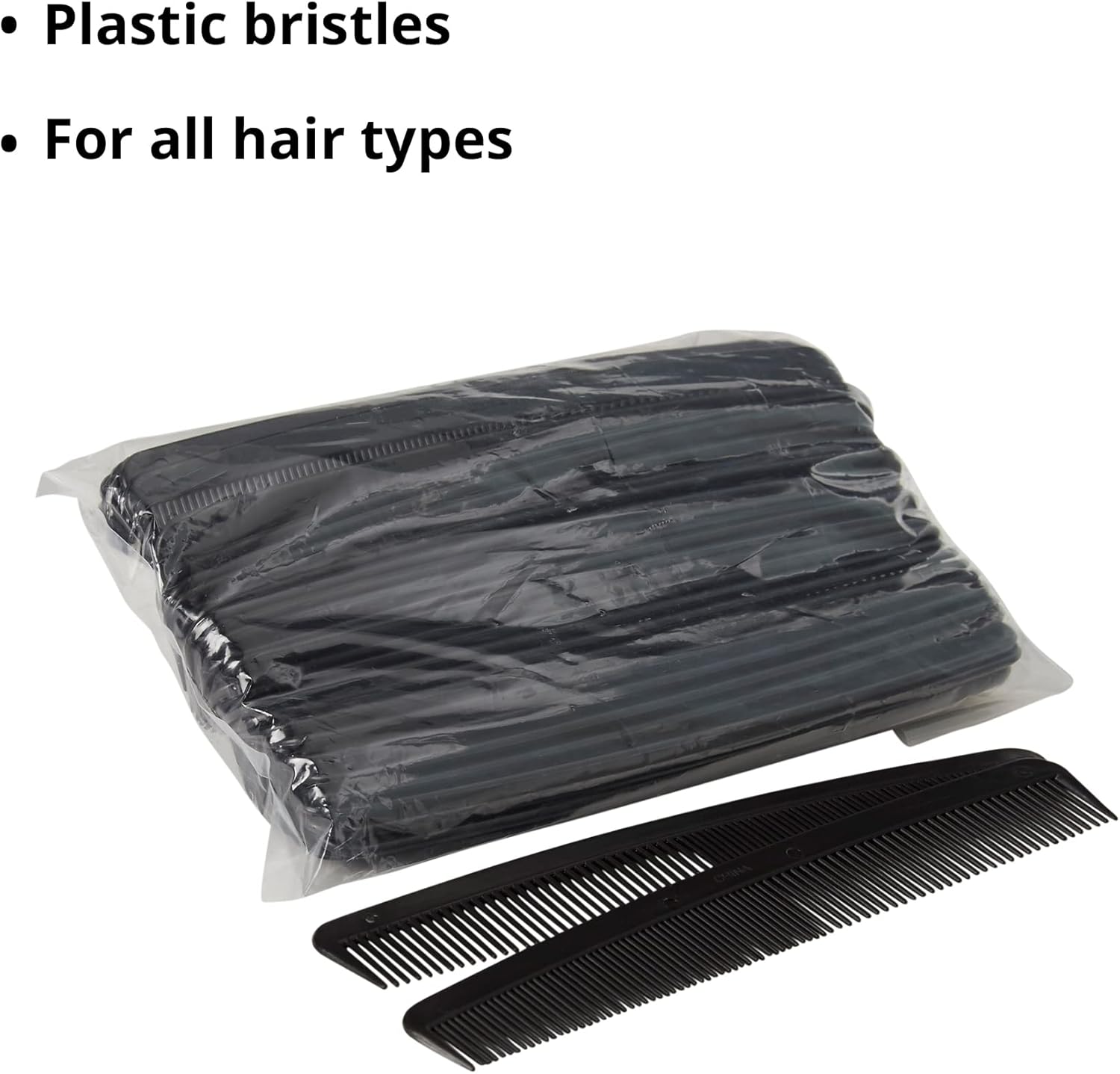 McKesson Plastic Hair Comb, Single Patient Use, Black, 7 in, 1440 Count : Beauty & Personal Care