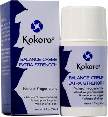 Kokoro Extra Strength Natural Progesterone Balance Creme, 1.7 Oz Pump, Extra Strength For Menopause Support, Paraben-Free, No Phytoestrogens, Vegan And Peta Formulation