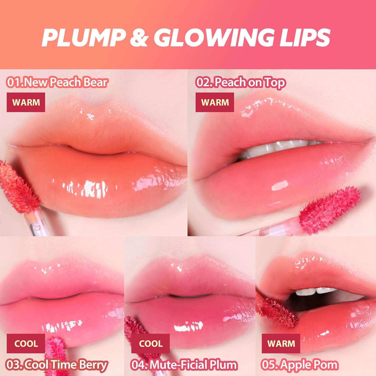 Milktouch Jelly Lip Glow Tint - Hydrating Lip Gloss With Long-Lasting Moisture, Lip Stain, Lightweight, Radiant Shine, Perfect For Daily Use, Valentines Gifts, Korean Lip Oil (09 Pine Mauve)