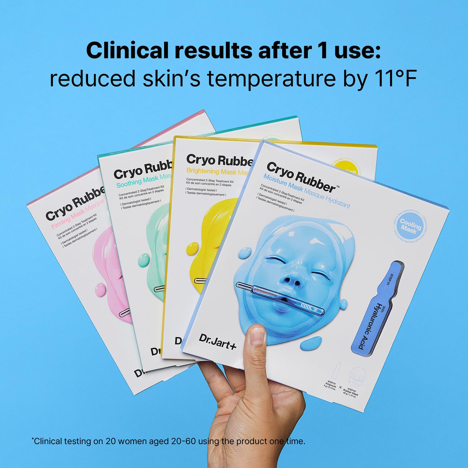 Dr.Jart+ Cryo Rubber Face Mask With Moisturizing Hyaluronic Acid | Korean Skin Care | Travel Size, 1 Pack : Beauty & Personal Care