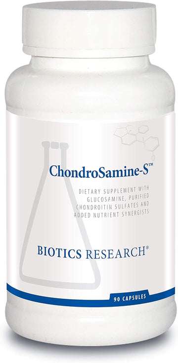 Biotics Research ChondroSamine S Comprehensive Joint and Connective Tissue Support, 600 Elemental Glucosamine, MSM, Vitamin C, Manganese, Niacin, Pantothenic Acid, Folate, B12, SOD, Catalase 90 Caps