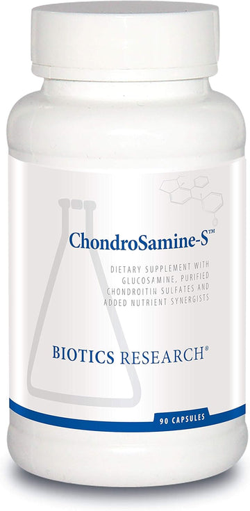 Biotics Research Chondrosamine S Comprehensive Joint And Connective Tissue Support, 600 Elemental Glucosamine, Msm, Vitamin C, Manganese, Niacin, Pantothenic Acid, Folate, B12, Sod, Catalase 90 Caps