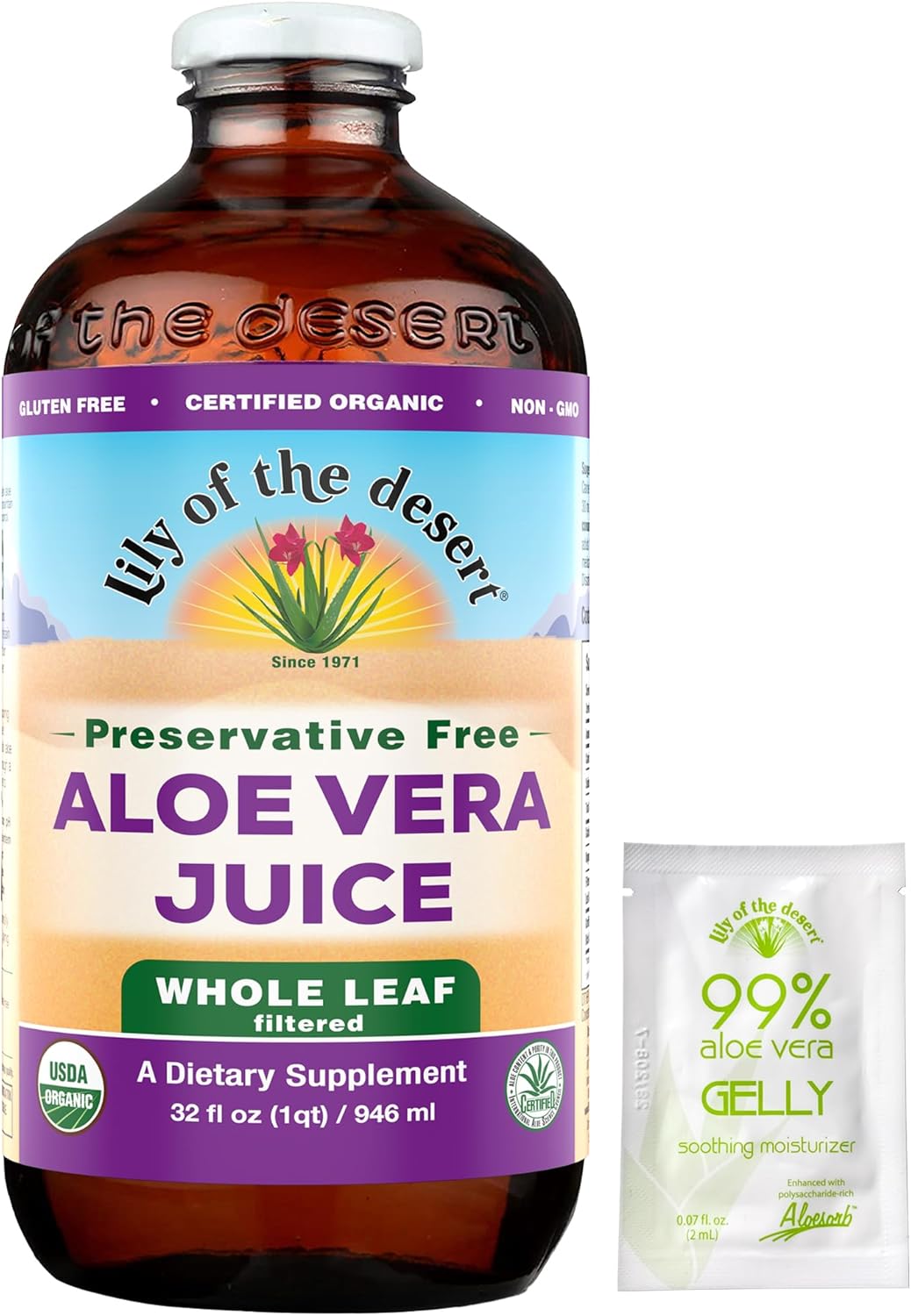 Lily Of The Desert Preservative Free Whole Leaf Juice - 32 Fl. Oz. (946 Ml)